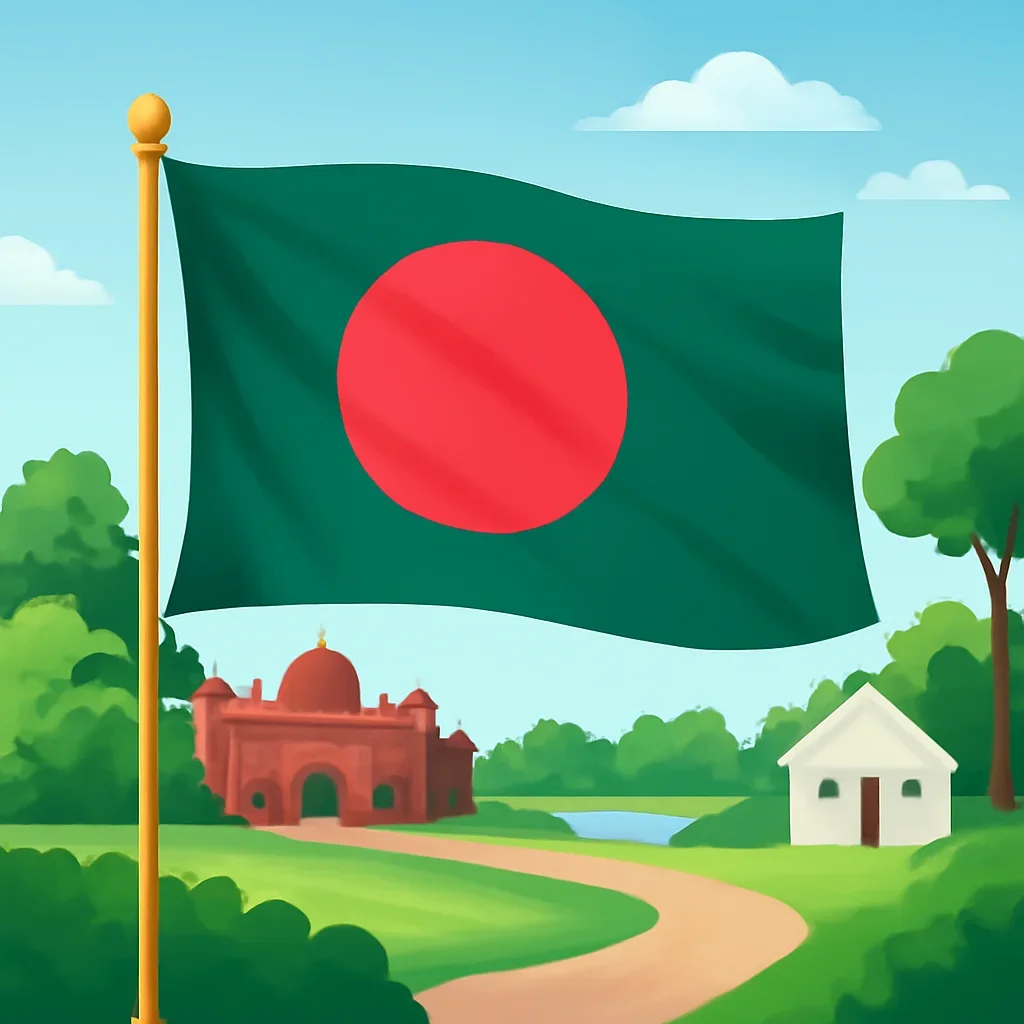 National-identity image linked to the Bangladesh flag guide
