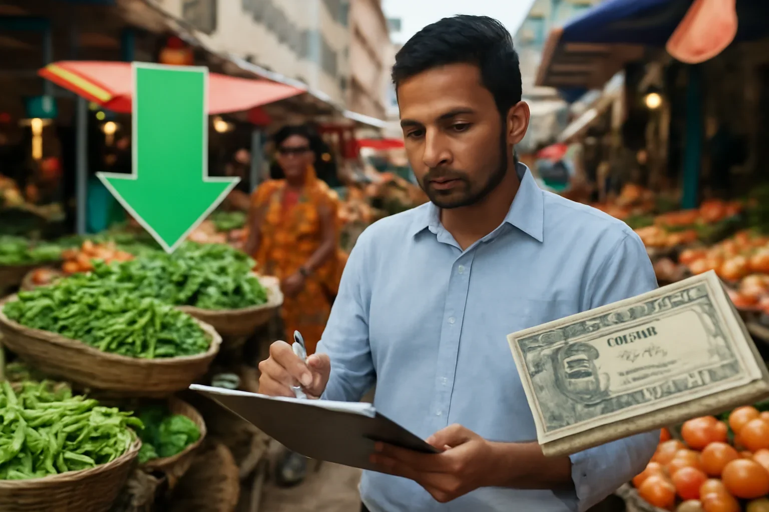 Bangladeshi taka notes beside exchange-rate planning materials