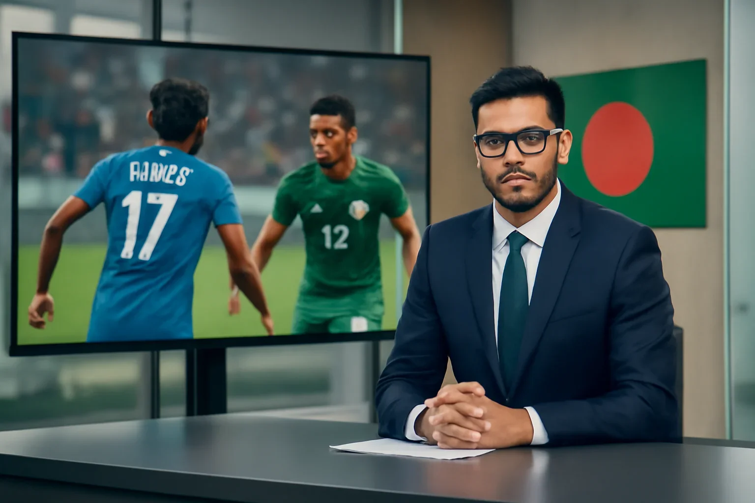 Bangladesh supporters following India vs Bangladesh Football before the match